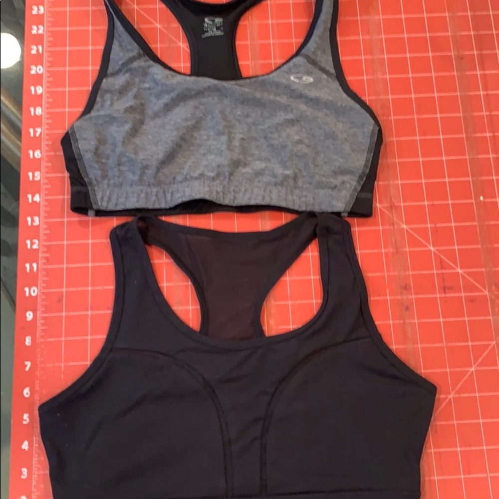 Pair of sports bras.  Size L.